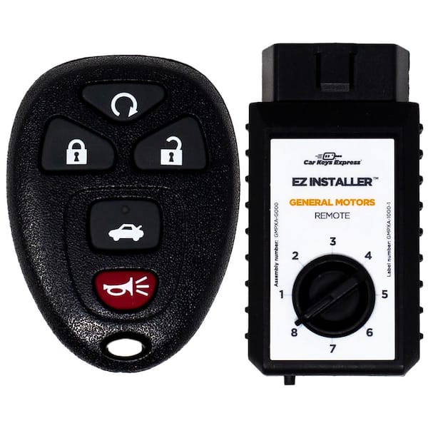 Replacement GM Remote-5 Buttons (Lock, Unlock, Panic, Trunk, and Remote Start) Includes programming device