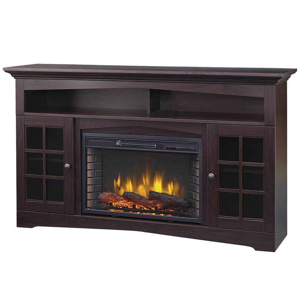 UPC 872076010142 product image for Huntley 59 in. Freestanding Electric Fireplace TV Stand in Espresso | upcitemdb.com