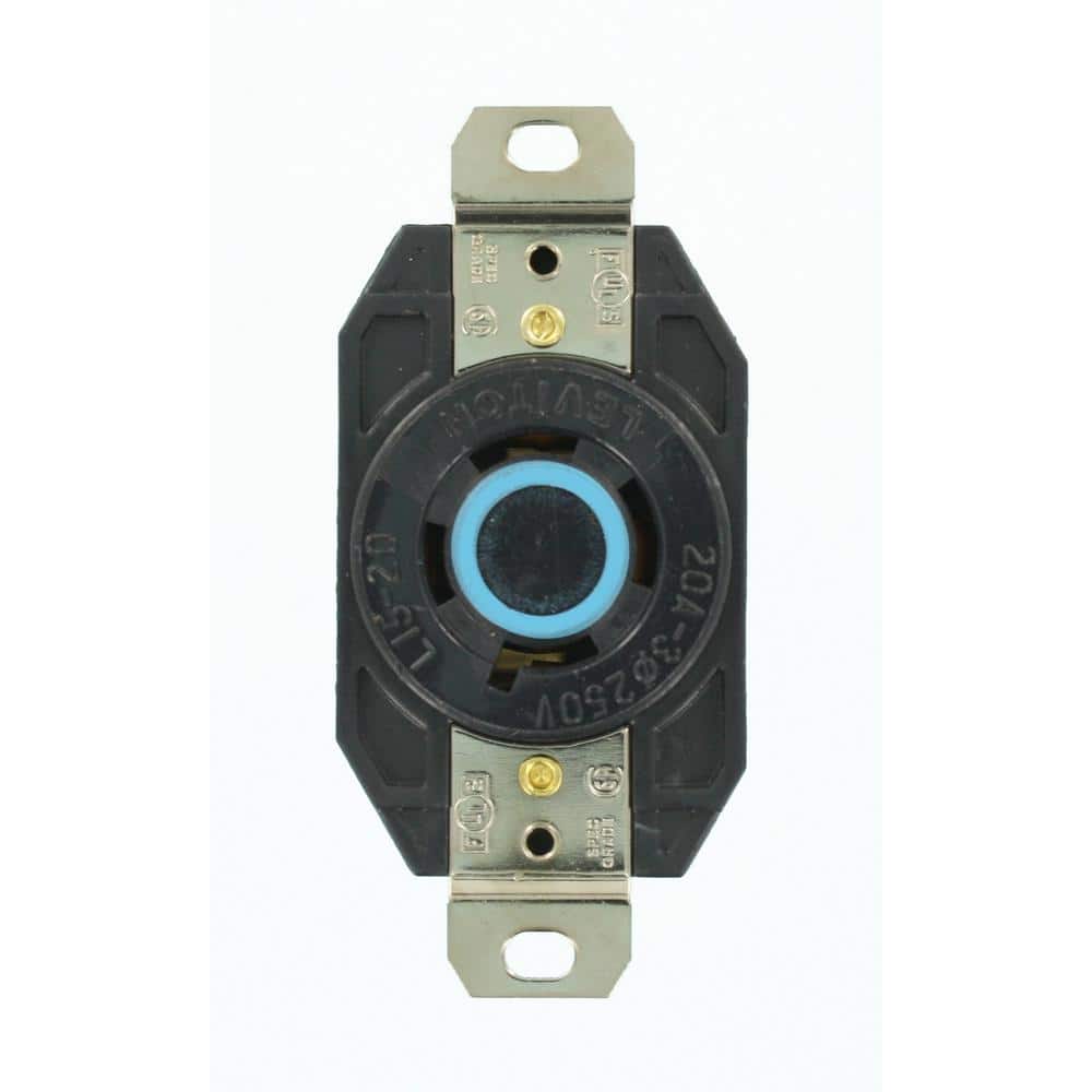 20 Amp 250-Volt 3-Phase Flush Mounting Grounding Locking Outlet, Black 2420 price history on PriceWatchPro