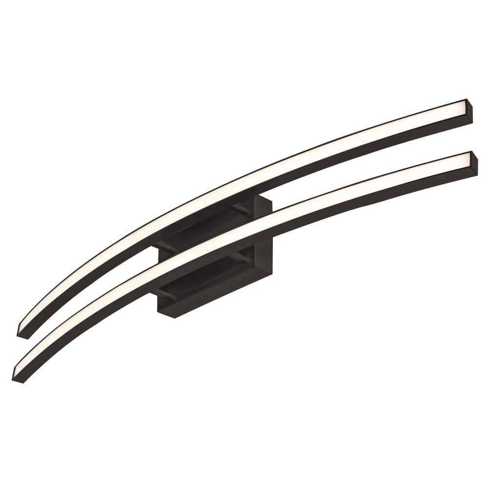 Harper 3.75 in. 2-Light Black Integrated LED Vanity Light price history on PriceWatchPro
