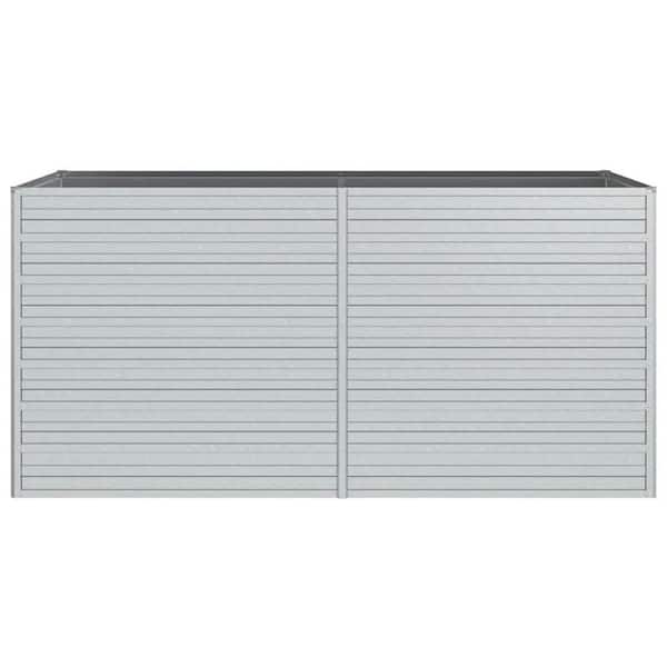 63 in. x 31. 5 in. x 30.3 in. Garden Raised Bed Galvanized Metal Steel Bed, Silver
