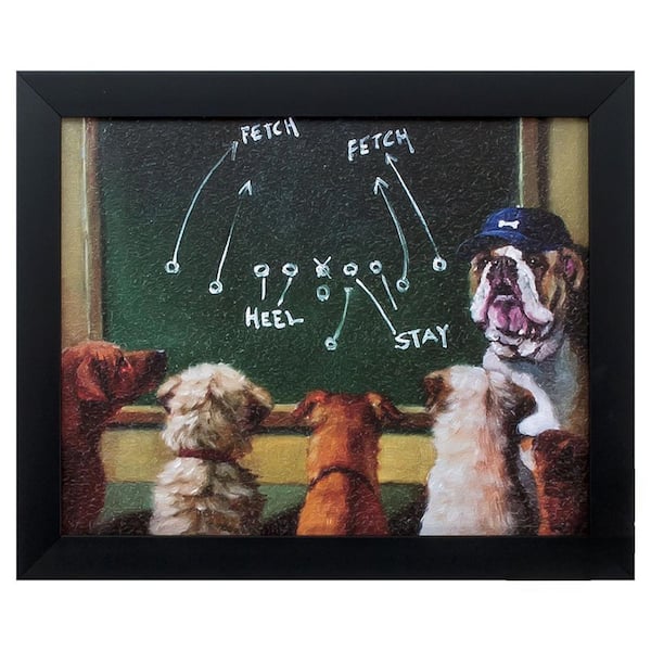 HomeRoots 11 in. x 9 in. Black Frame Game Plan Wall Art 1-Piece