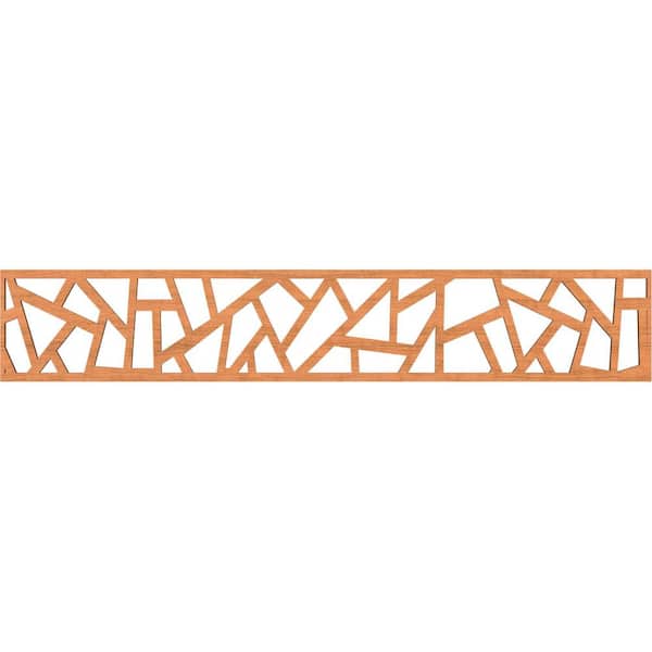 Ekena Millwork Harrisburg Fretwork 0.25 in. D x 46.625 in. W x 8 in. L Cherry Wood Panel Moulding