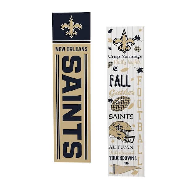 47 in. Double-Sided Leaner Fall Seasonal Porch Sign, New Orleans Saints