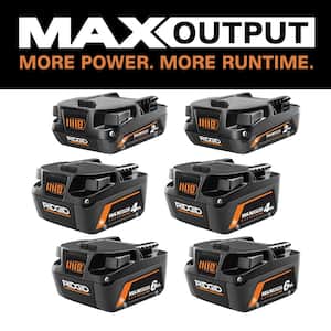 18V Lithium-Ion MAX Output 6.0 Ah Battery (2-Pack), MAX Output 4.0 Ah (2-Pack), and MAX Output 2.0 Ah (2-Pack)