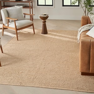 Natural Jute Bleached 12 ft. x 15 ft. All-over design Contemporary Area Rug