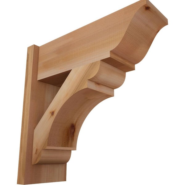 Ekena Millwork 8 in. x 20 in. x 20 in. Western Red Cedar Olympic Traditional Smooth Outlooker