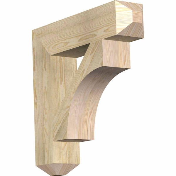 Ekena Millwork 6 in. x 28 in. x 28 in. Douglas Fir Westlake Craftsman Rough Sawn Bracket