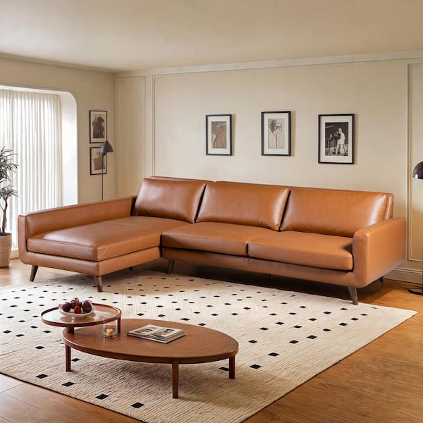 スーツ Mid 1950s Style Glossy DarkBrown Conpora Ashcroft Furniture Co Belle 111 in. W Square Arm 2-Piece
