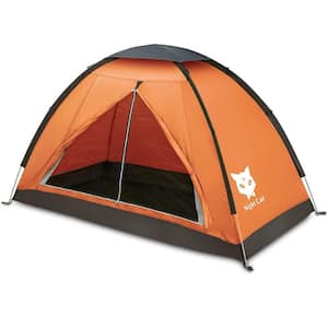 Light-Weight 1-Person Polyurethane Camping Tent in Orange