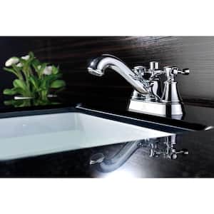 Major Series 4 in. Centerset 2-Handle Mid-Arc Bathroom Faucet in Polished Chrome