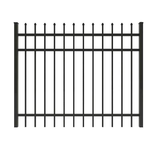 Osprey 5 ft. W x 4 ft. H Black Aluminum Fence Gate