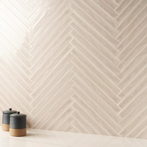 Nantucket Beige 2 in. x 20 in. Polished Ceramic Wall Tile (20 pieces/ 5.38 sq. ft./ Case)