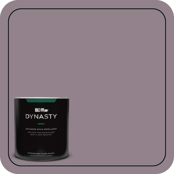 BEHR DYNASTY 1 qt. #N110-4 Gothic Purple One-Coat Hide Semi-Gloss Enamel Interior Stain-Blocking Paint and Primer