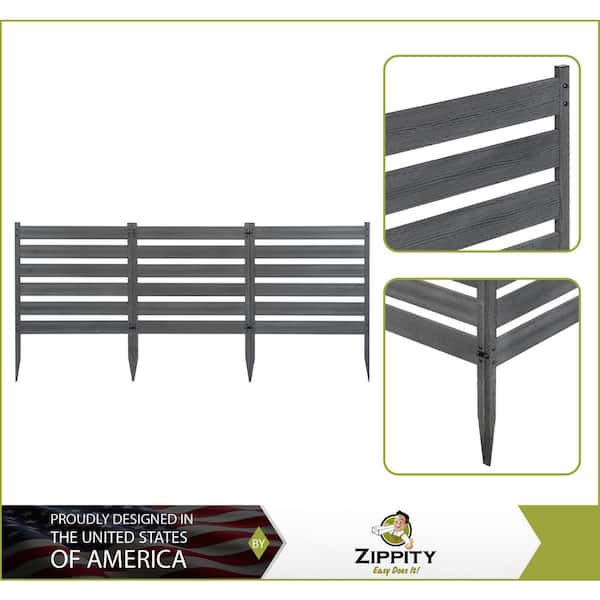 Zippity Outdoor Products 3.5 ft. H x 7.6 ft. W Manchester No-Dig Vinyl Fence  (2 Panels) & Reviews