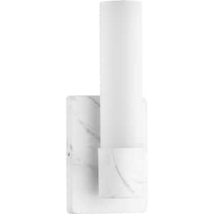 Blanco 16-Watt Faux White Marble Integrated Led Sconce