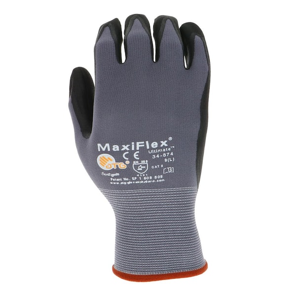 MaxiFlex® Ultimate™ 34-8014 Hi-Vis Orange Nitrile Grip Work Gloves –