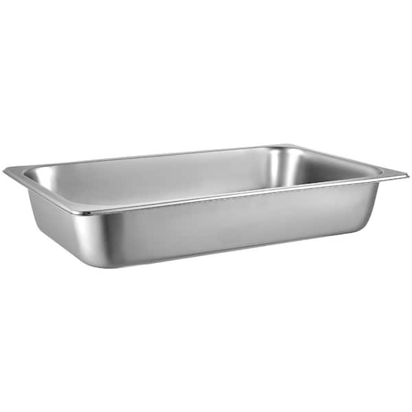 4-Pack Full-Size Steam Table Pans, Stainless Steel, Anti-Jam, 3.9 in Deep (13L)