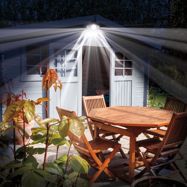 BEYOND BRIGHT Hardwired Black Motion Sensing LED Landscape Flood