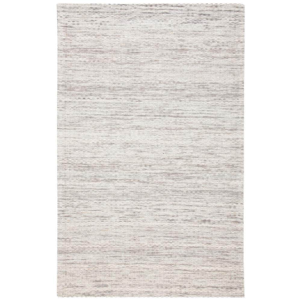 Handwoven Elegance Gray Geometric Wool Area Rug - 5' x 8'
