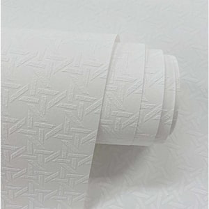 57.5 sq. ft. Off-White Wicker Paintable Paper Unpasted Wallpaper Roll