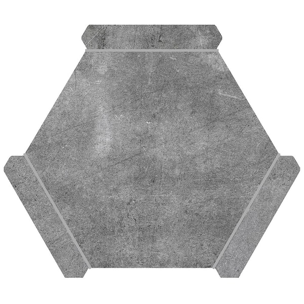 Toscana Carrara Hexagon 9 in. x 10 in. Matte Glazed Porcelain Floor and Wall Tile (8.06 sq. ft. / Case)