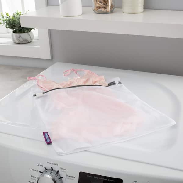 White Home & Kitchen Woolite Sanitized Treated 3 Piece Mesh Wash Bag 