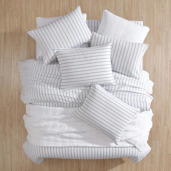 Charcoal Stripe Linen Cotton - Duvet - Magnolia