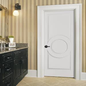 Carved C3140 Smooth 3-Panel Primed MDF Single Prehung Interior Door