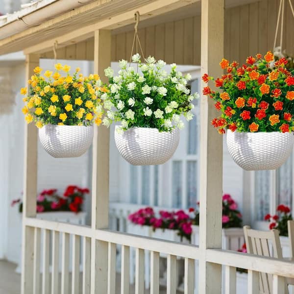 Indoor/Outdoor 12 .6 in. Multi Colored Artificial Other Daffodil
