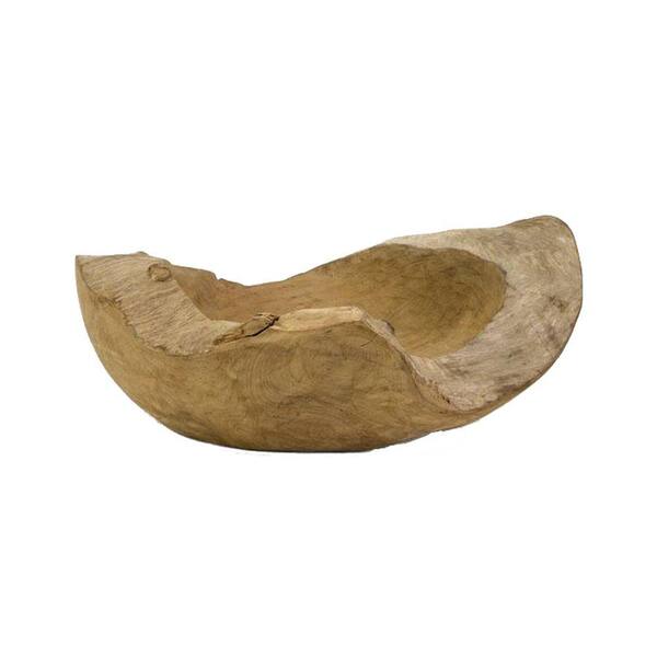IMAX 13 in. W Macaque Teakwood Bowl