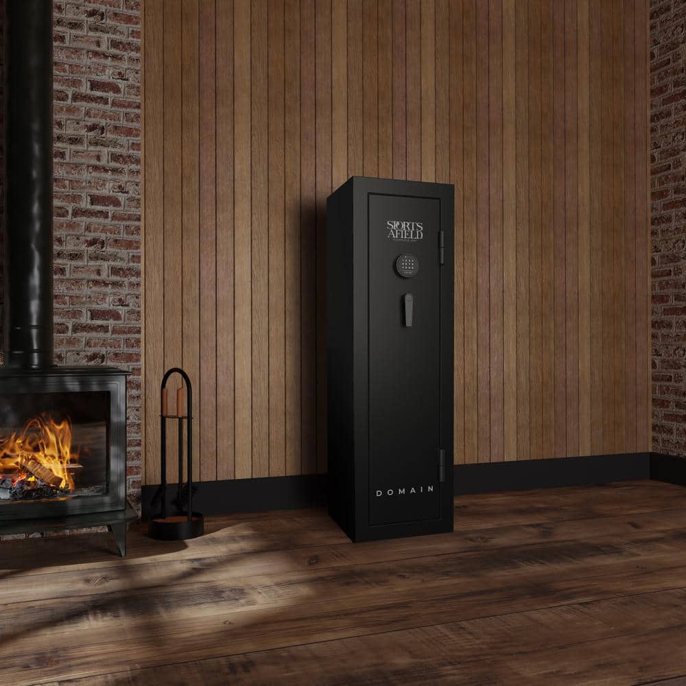 Black Fireproof Digital Gun Safe with Dual Lock System