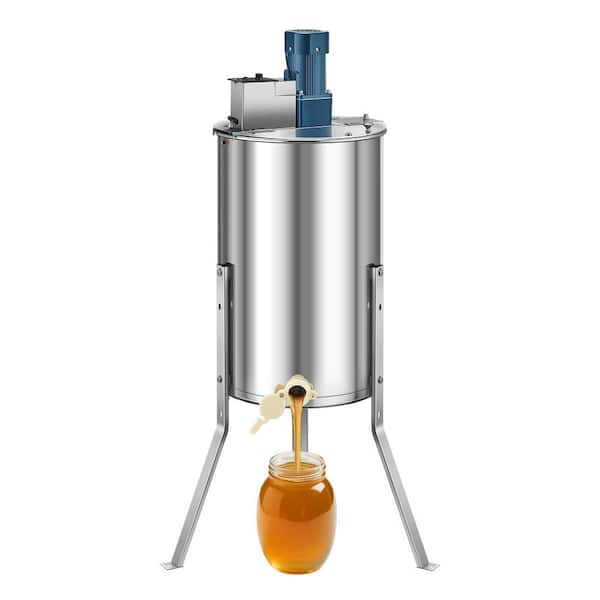 Electric Honey Extractor, 3 Frame Honey Spinner with Transparent Lid, 140W Stainless Steel Honeycomb Drum Spinner