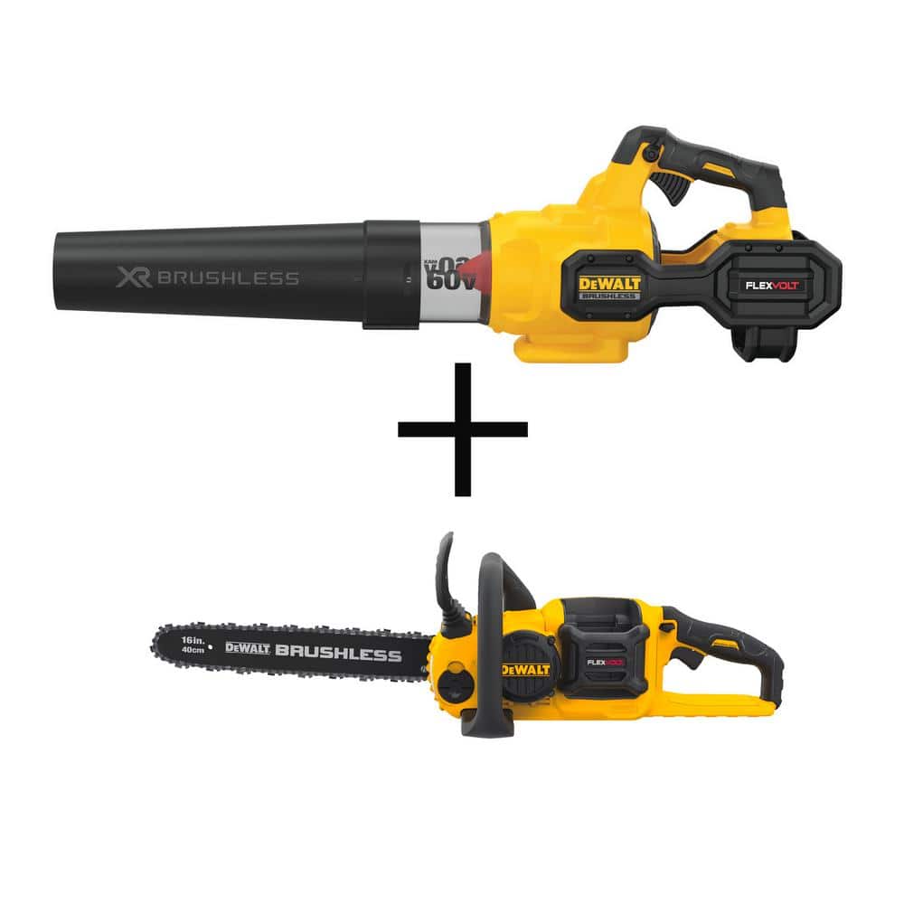 DEWALT 60V MAX 125 MPH 600 CFM Brushless Cordless Battery Powered Handheld  Leaf Blower Kit  Cordless Chainsaw (Tool Only) DCBL772X1W670B The Home  Depot