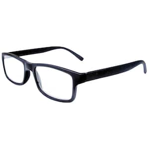 Reading Glasses Retro Black 2-Pair 2-Cases 1.5 Magnification