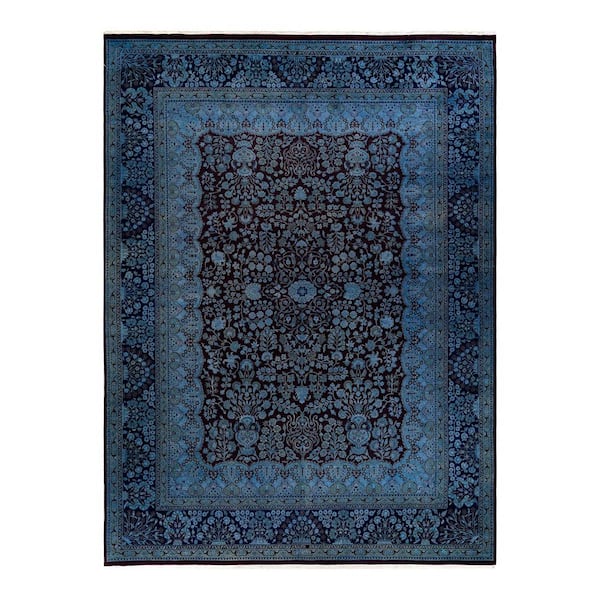 Solo Rugs Blue 9 ft. 2 in. x 12 ft. 4 in. Fine Vibrance One-of-a-Kind ...