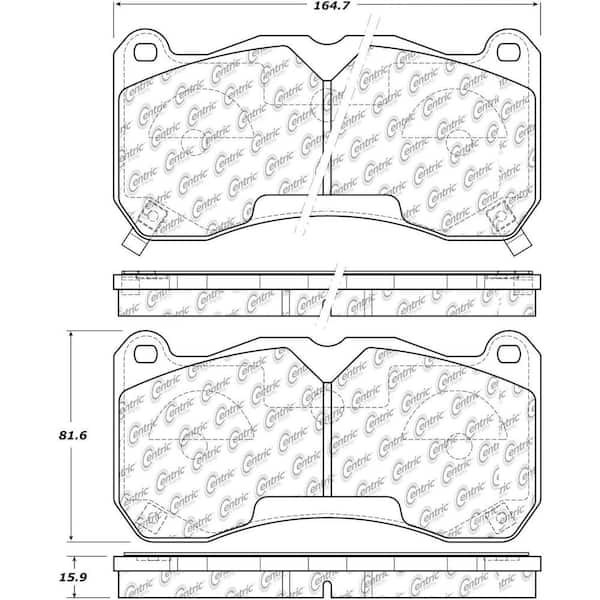 Centric Parts Disc Brake Pad Set 2013-2014 Ford Mustang