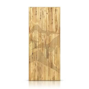 34 in. x 84 in. Hollow Core Weather Oak Stained Pine Wood Interior Door Slab