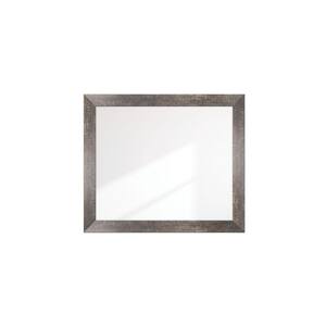 Rustic Brown Framed Wide Wall Mirror 34 in. W x 40 in. H