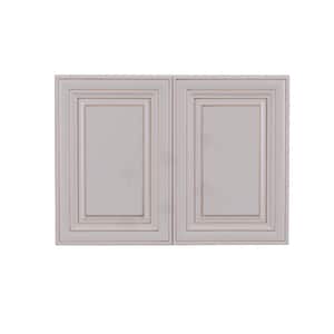 Princeton Assembled 24 in. x 42 in. x 12 in. Wall Cabinet with 2 Doors 3 Shelves in Creamy White