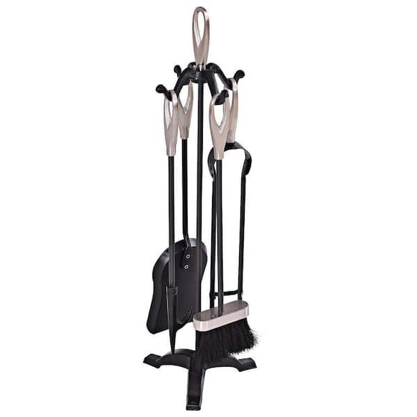 Boyel Living 5-Piece Stylish Iron Fireplace Tools Set