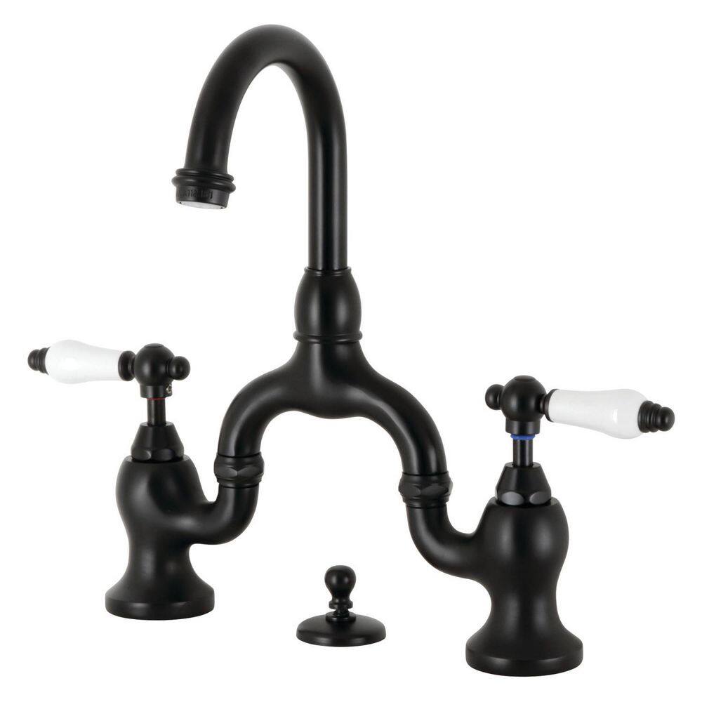 Kingston Brass English Country 2-Handle 8 in. Bridge Bathroom Faucets ...