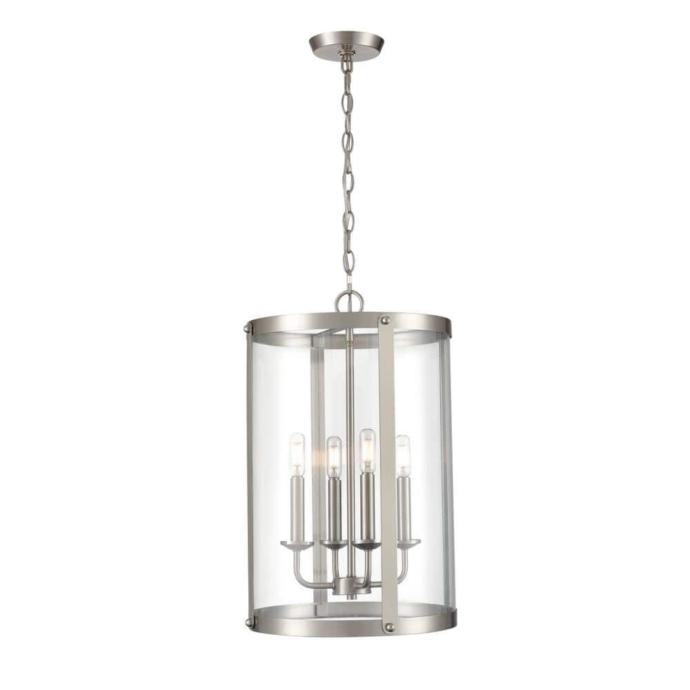 Aydenn 240-Watt 4-Light Brushed Nickel Pendant-Light Clear Shade price history on PriceWatchPro
