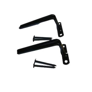 3 in. Black Projection Brackets for Security Bar Window Guard (4-Pack)