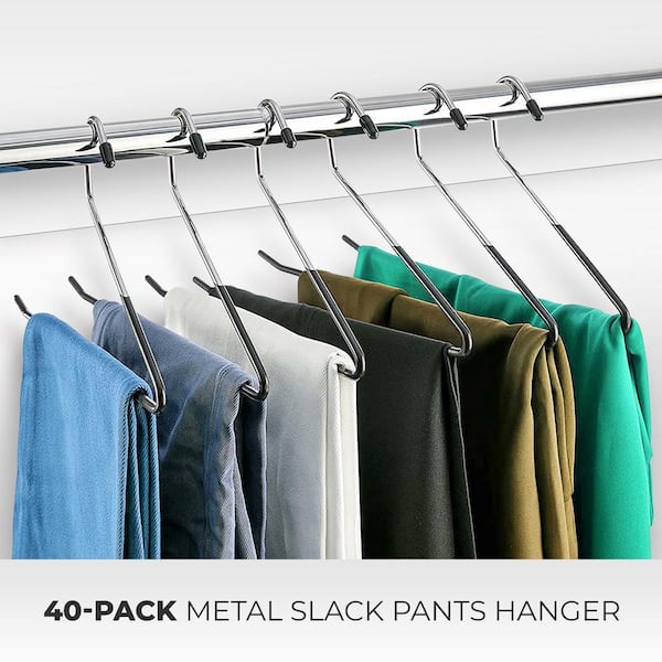 40 Pack Plastic Clothes Hangers Heavy Duty Durable Coat And Clothes Hangers,  Space Saving Laundry H