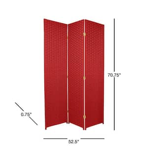 6 ft. Cherry 3-Panel Room Divider