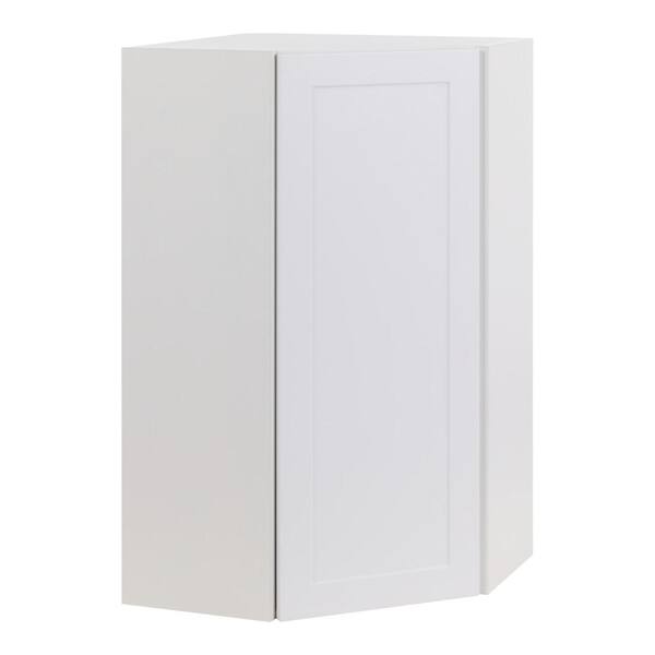 Cambridge Shaker Assembled 23.64x30x23.64 in. Corner Wall Cabinet with 1 Soft Close Door in White Cambridge Shaker Assembled 23.64x30x23.64 in. Corner Wall Cabinet with 1 Soft Close Door in White