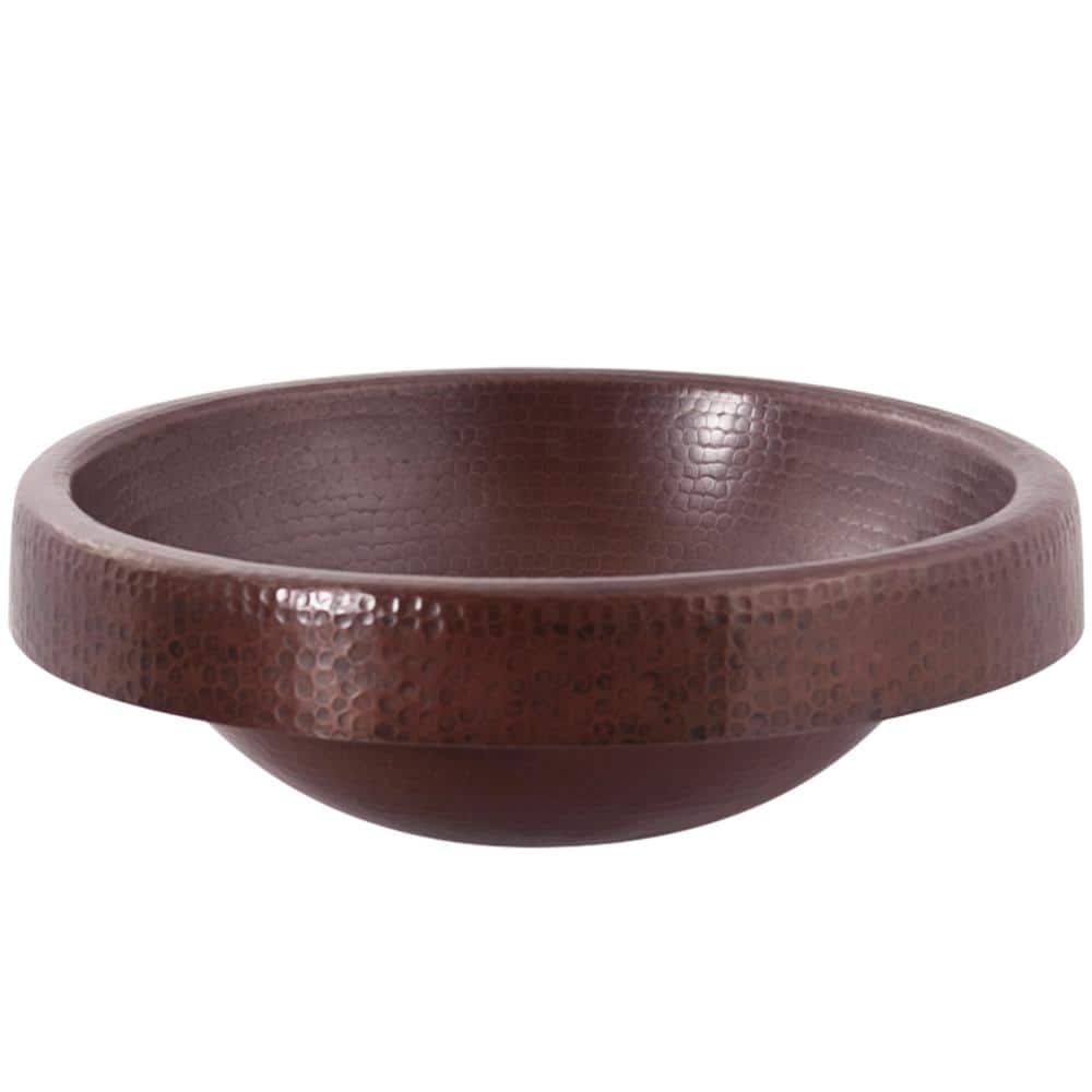 Granada 17'' Round Rustic Copper Bathroom Sink