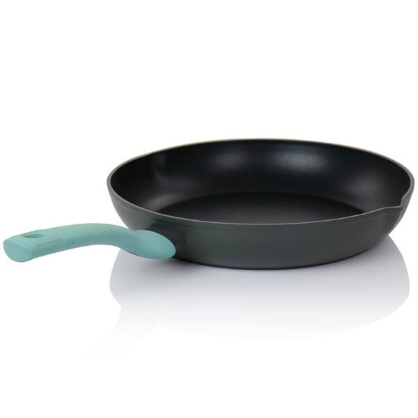 Oster Rigby 12 Inch Aluminum Nonstick Frying Pan In Blue With Pouring  Spouts : Target