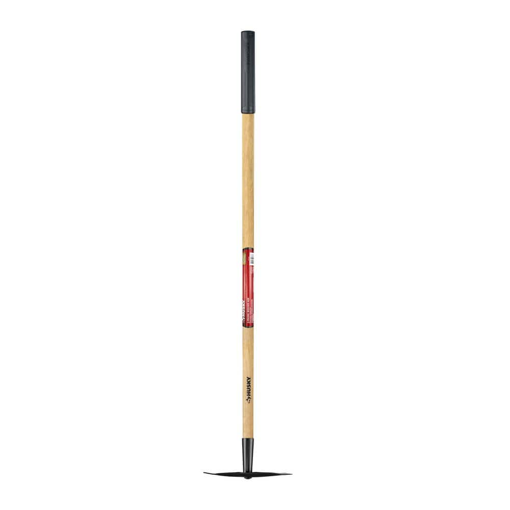 Husky 51 in. Wood Handle 2-Prong Hoe 77802-950 - The Home Depot
